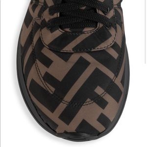 Fendi Logo  High Top Sneakers